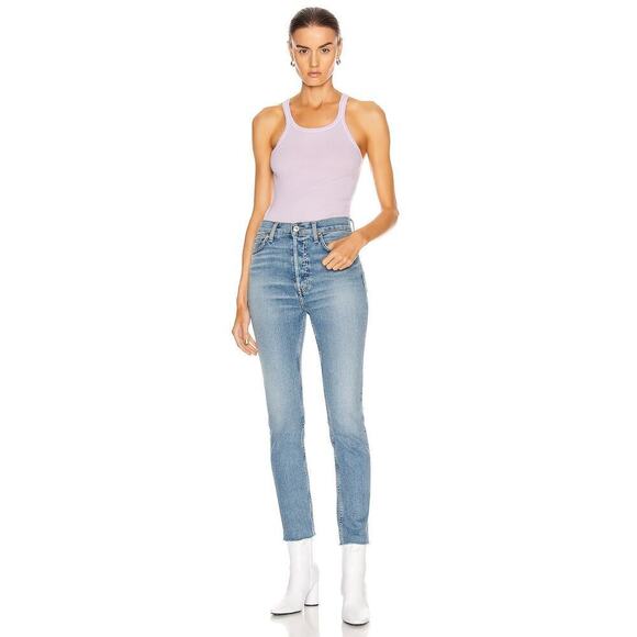 RE/DONE Women's Medium 2 90's High Rise Ankle Crop Jeans Size 25 NWT - Picture 1 of 14